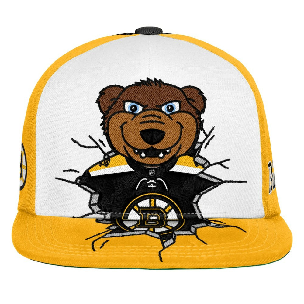 Boston Bruins Mitchell & Ness Youth Mascot Snapback Hat - Black | US 203788033