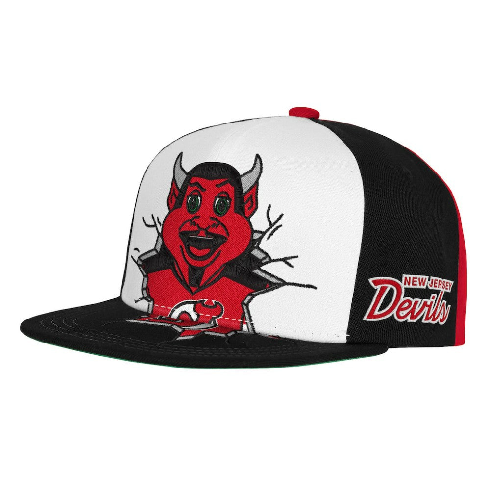 New Jersey Devils Mitchell & Ness Youth Mascot Snapback Hat - Red | US 203788035