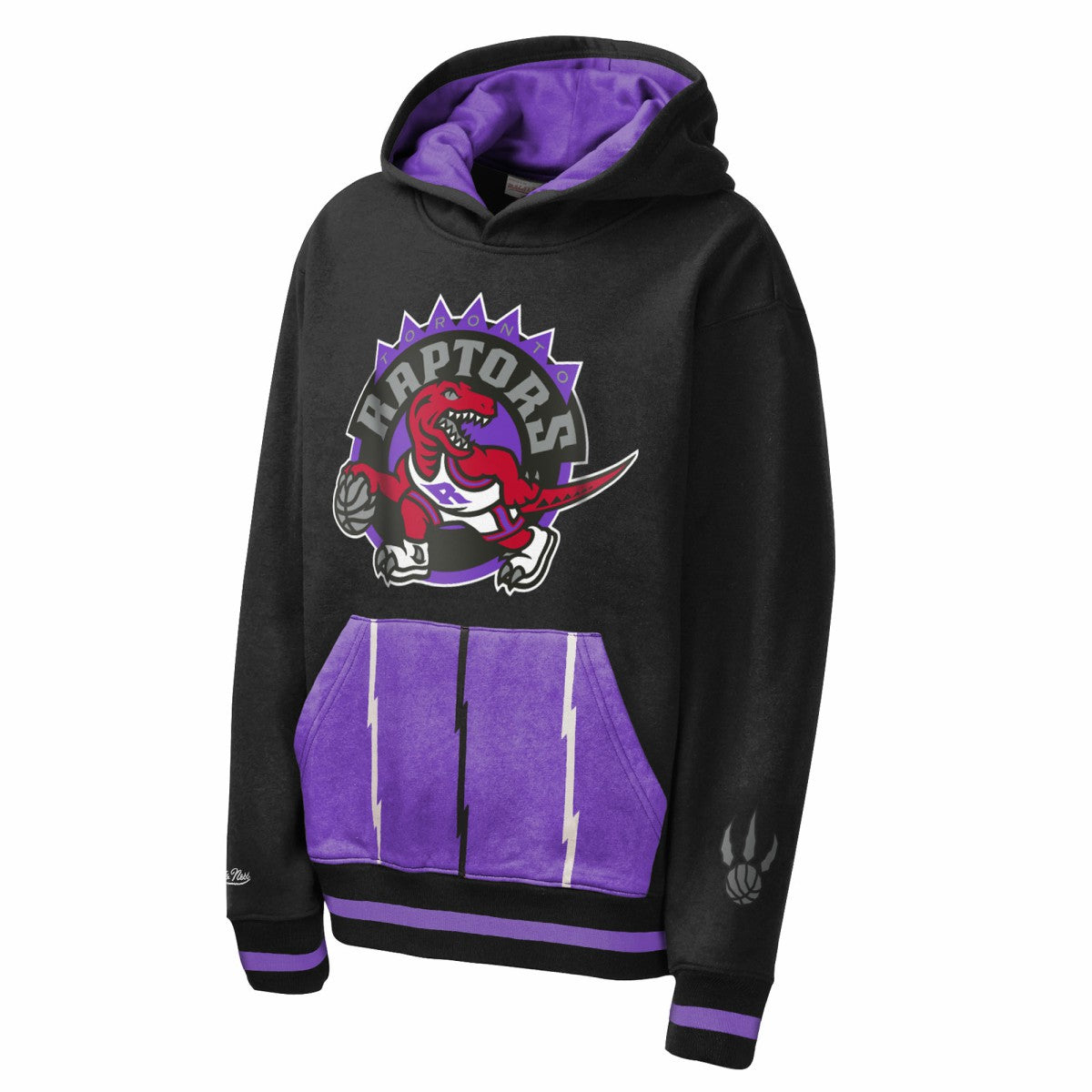 Toronto Raptors Youth Playmaker Fashion Fleece Hoodie Black - Mitchell & Ness