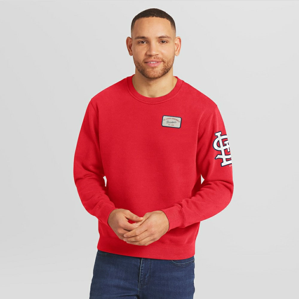 St. Louis Cardinals Darius Rucker Collection by Fanatics Washed Crew Neck Pullover Sweatshirt - Red Pullover