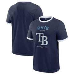 Tampa Bay Rays Darius Rucker Collection by Fanatics Washed Ringer T-Shirt - Navy T-shirts