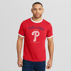 Philadelphia Phillies Darius Rucker Collection by Fanatics Washed Ringer T-Shirt - Red T-shirts