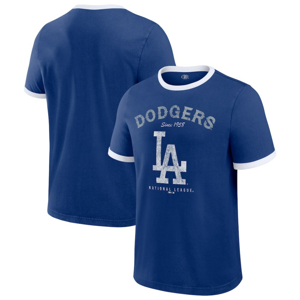 Los Angeles Dodgers Darius Rucker Collection by Fanatics Washed Ringer T-Shirt - Royal T-shirts