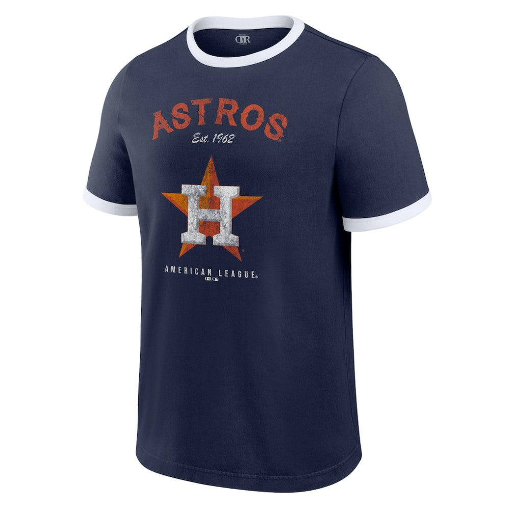 Houston Astros Darius Rucker Collection by Fanatics Washed Ringer T-Shirt - Navy T-shirts