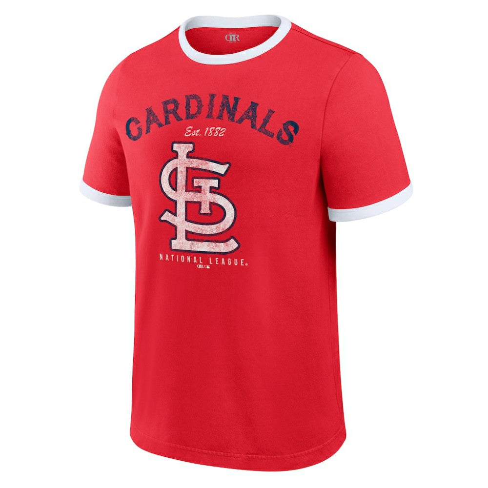 St. Louis Cardinals Darius Rucker Collection by Fanatics Washed Ringer T-Shirt - Red T-shirts
