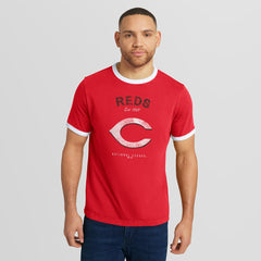 Cincinnati Reds Darius Rucker Collection by Fanatics Washed Ringer T-Shirt - Red T-shirts