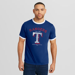 Texas Rangers Darius Rucker Collection by Fanatics Washed Ringer T-Shirt - Royal T-shirts