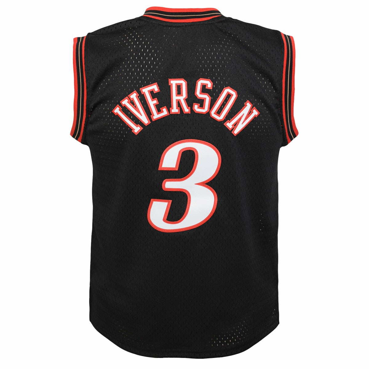 Allen Iverson Philadelphia 76ers Youth 2000-01 Swingman Road Jersey Black - Mitchell & Ness