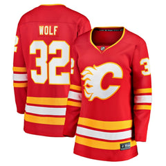 Dustin Wolf Calgary Flames Fanatics Women's Home Breakaway Jersey - Red | US 203789033