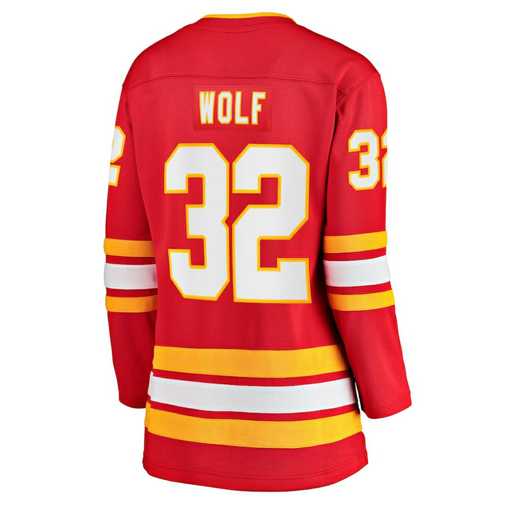 Dustin Wolf Calgary Flames Fanatics Women's Home Breakaway Jersey - Red | US 203789033