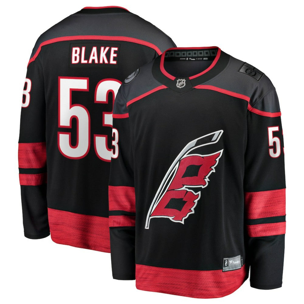 Jackson Blake Carolina Hurricanes Fanatics Home Breakaway Jersey - Black | US 203789036