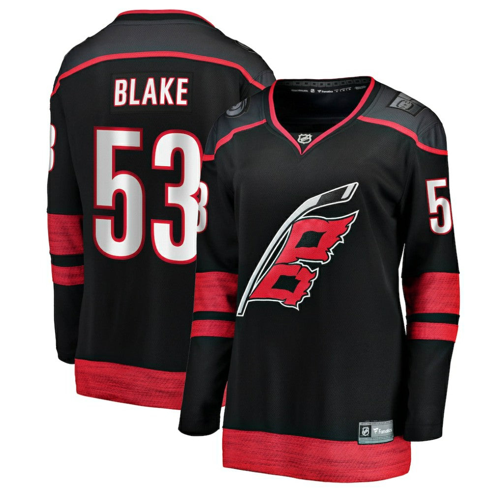 Jackson Blake Carolina Hurricanes Fanatics Women's Home Breakaway Jersey - Black | US 203789037