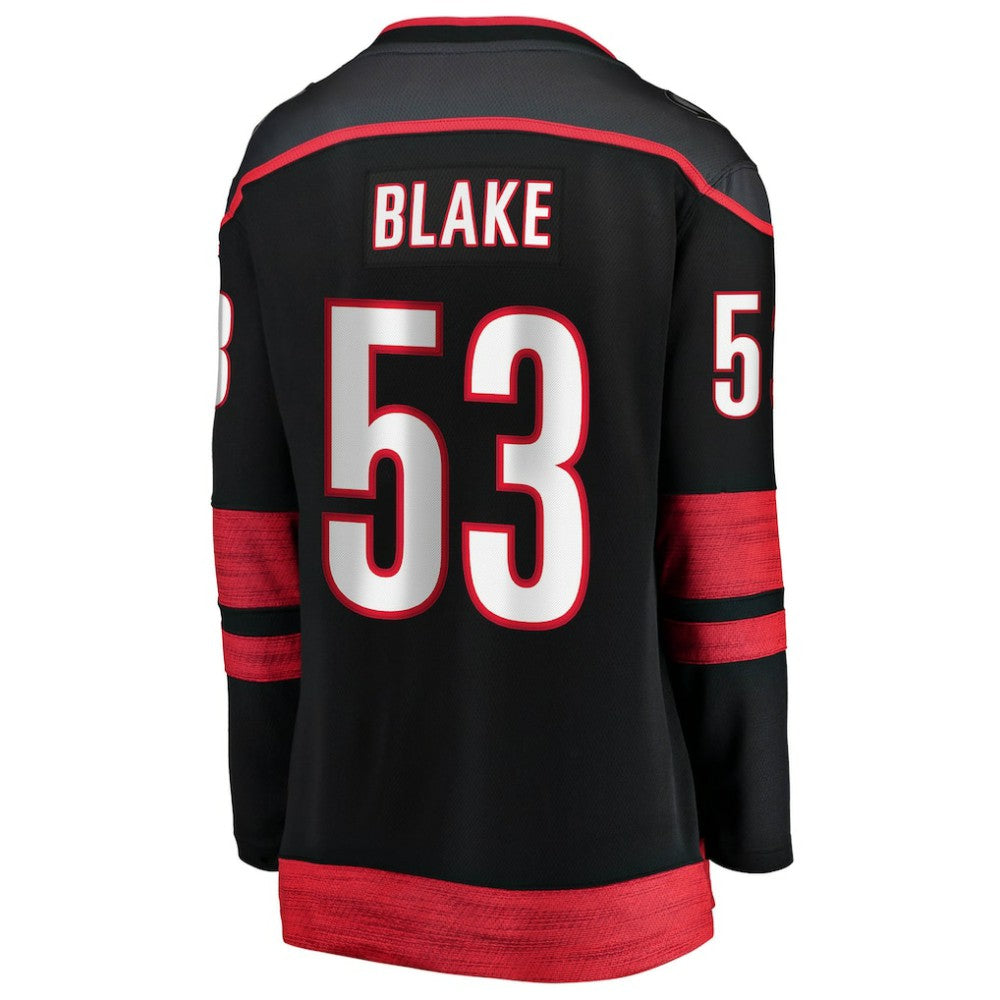 Jackson Blake Carolina Hurricanes Fanatics Women's Home Breakaway Jersey - Black | US 203789037