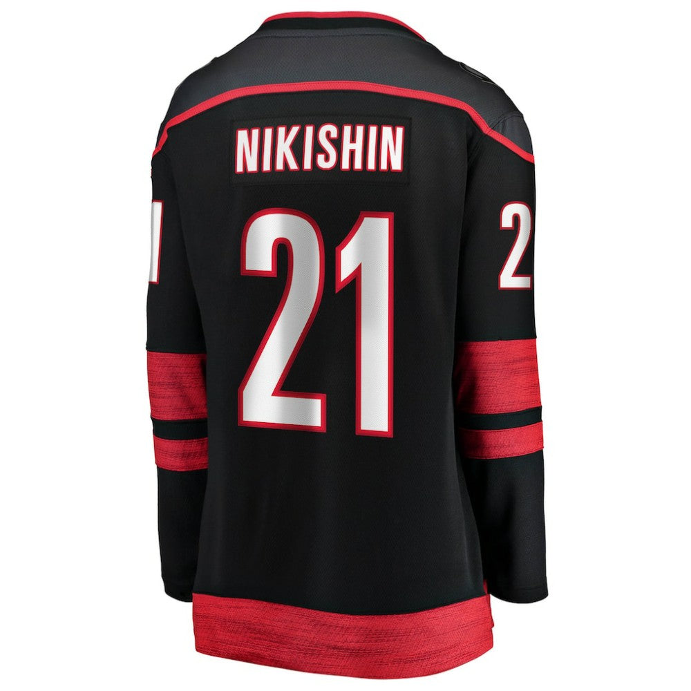 Alexander Nikishin Carolina Hurricanes Fanatics Women's Home Breakaway Jersey - Black | US 203789039