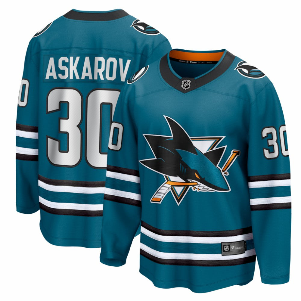 Yaroslav Askarov San Jose Sharks Fanatics Home Breakaway Jersey - Teal | US 203789067