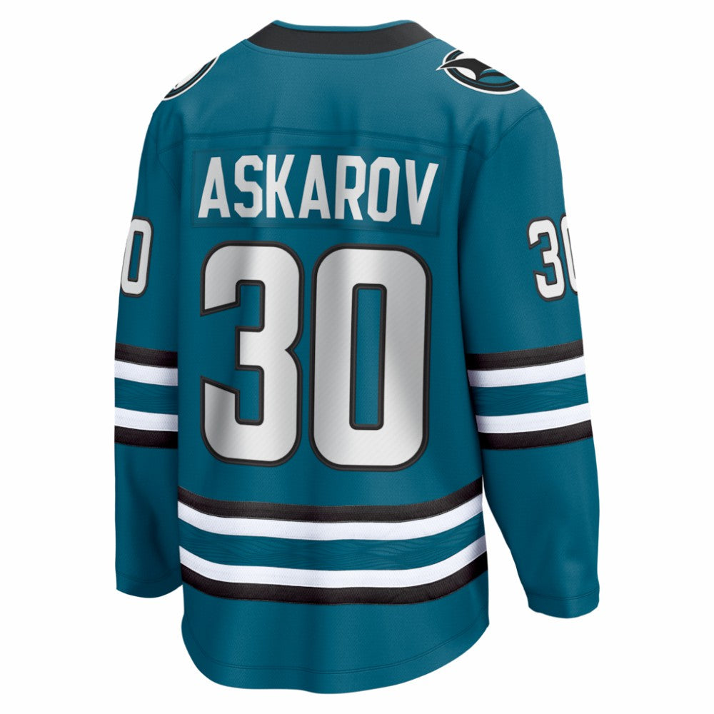 Yaroslav Askarov San Jose Sharks Fanatics Home Breakaway Jersey - Teal | US 203789067