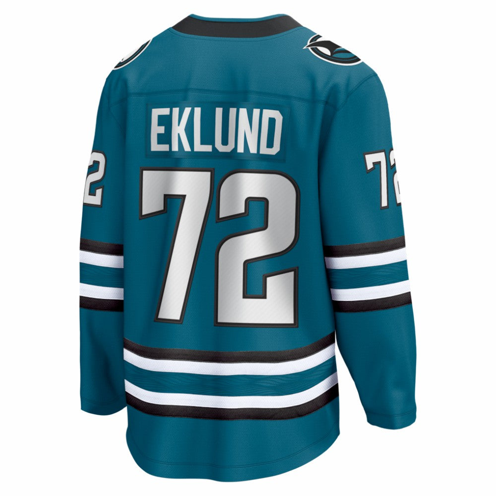 William Eklund San Jose Sharks Fanatics Home Breakaway Jersey - Teal | US 203789069