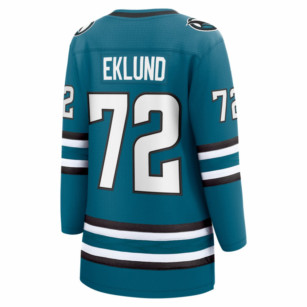 William Eklund San Jose Sharks Fanatics Women's Home Breakaway Jersey - Teal | US 203789070
