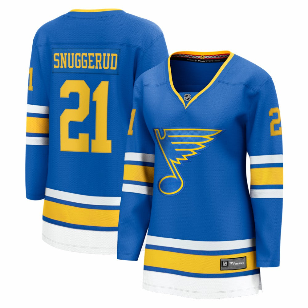 Jimmy Snuggerud St. Louis Blues Fanatics Women's Home Breakaway Jersey - Blue | US 203789072