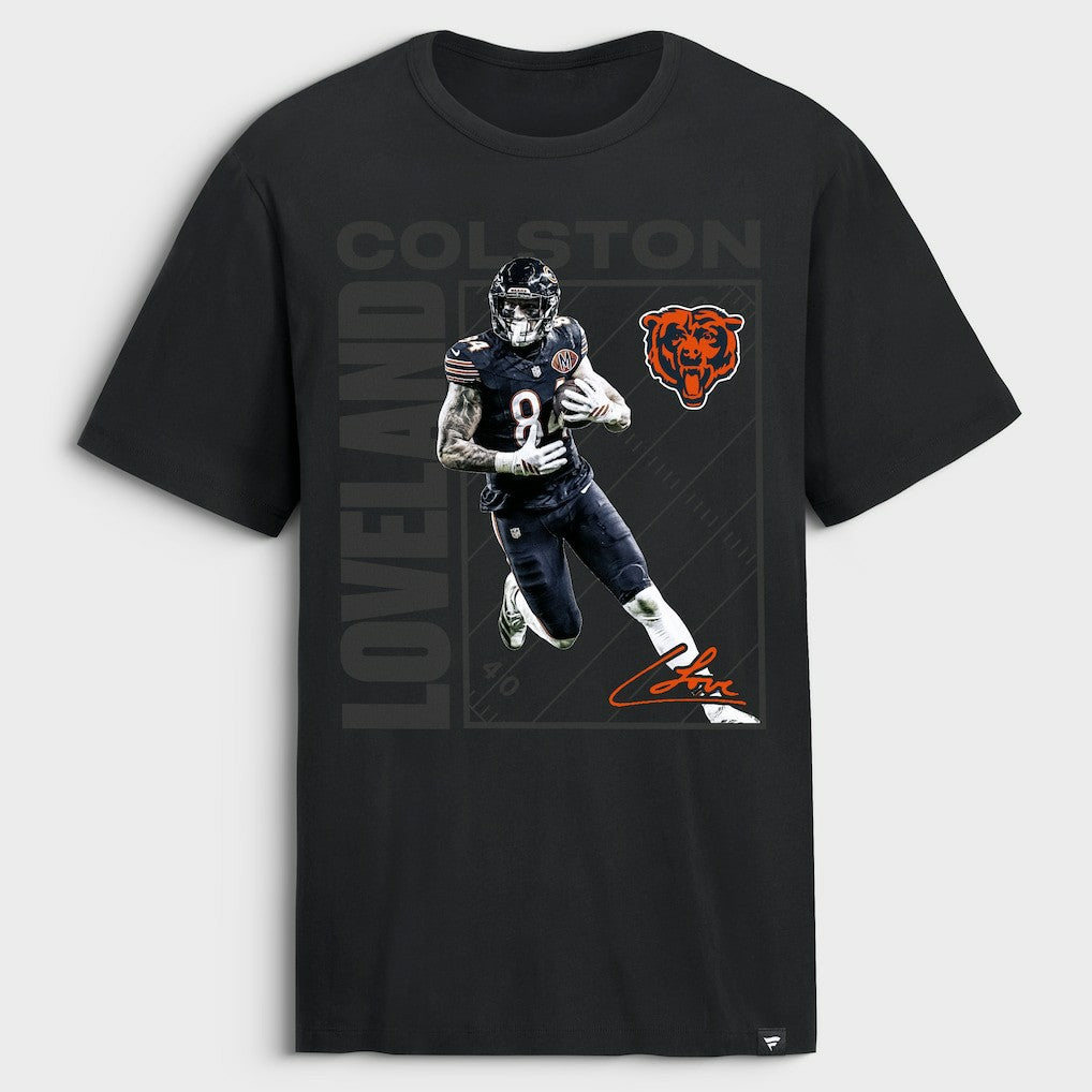 Colston Loveland Chicago Bears T-Shirt - Black T-shirts