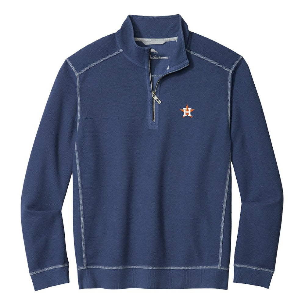 Houston Astros Tommy Bahama Montego Bay Half-Zip Sweatshirt - Navy Sweatshirts