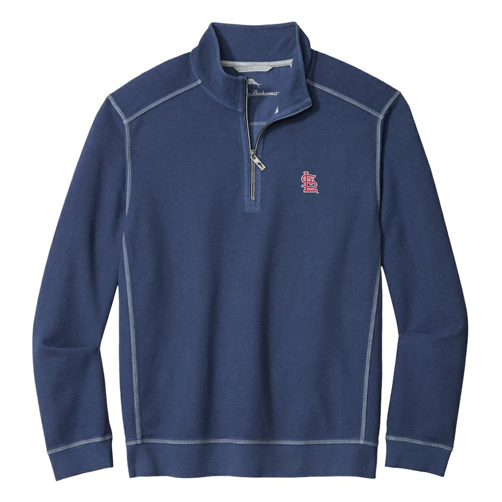 St. Louis Cardinals Tommy Bahama Montego Bay Half-Zip Sweatshirt - Navy Sweatshirts