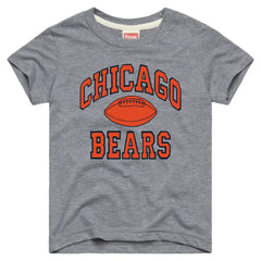 Chicago Bears Homage Youth Gridiron Tri-Blend T-Shirt - Gray T-shirts