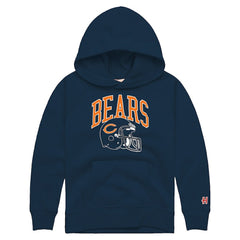 Chicago Bears Homage Youth Helmet Retro Tri-Blend Hoodie - Navy Hoodies