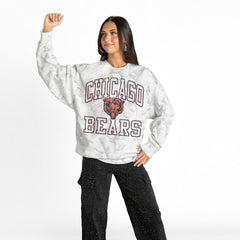 Chicago Bears Gameday Couture Women's Whiteout Oversized Premium Fleece Sweatshirt - Arctic Camo Sweatshirts