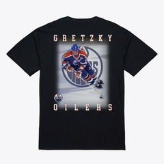 Wayne Gretzky Edmonton Oilers Mitchell & Ness Photo T-Shirt - Black | US 203789840