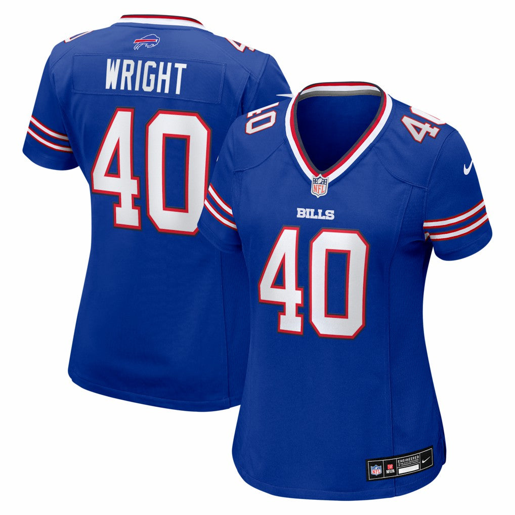 Matthew Wright Buffalo Bills Women's Team Game Jersey - Royal Jerseys
