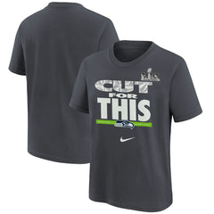 Seattle Seahawks Youth Super Bowl LX Champions Parade T-Shirt - Charcoal T-shirts