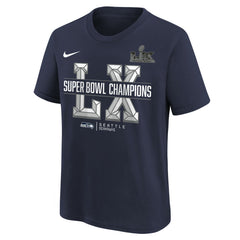 Seattle Seahawks Youth Super Bowl LX Champions T-Shirt - College Navy T-shirts