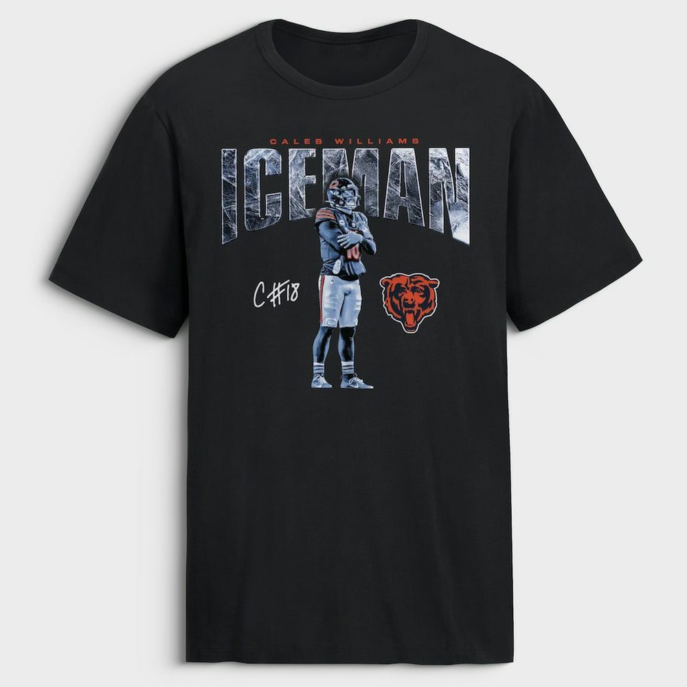 Caleb Williams Chicago Bears Iceman T-Shirt - Black T-shirts