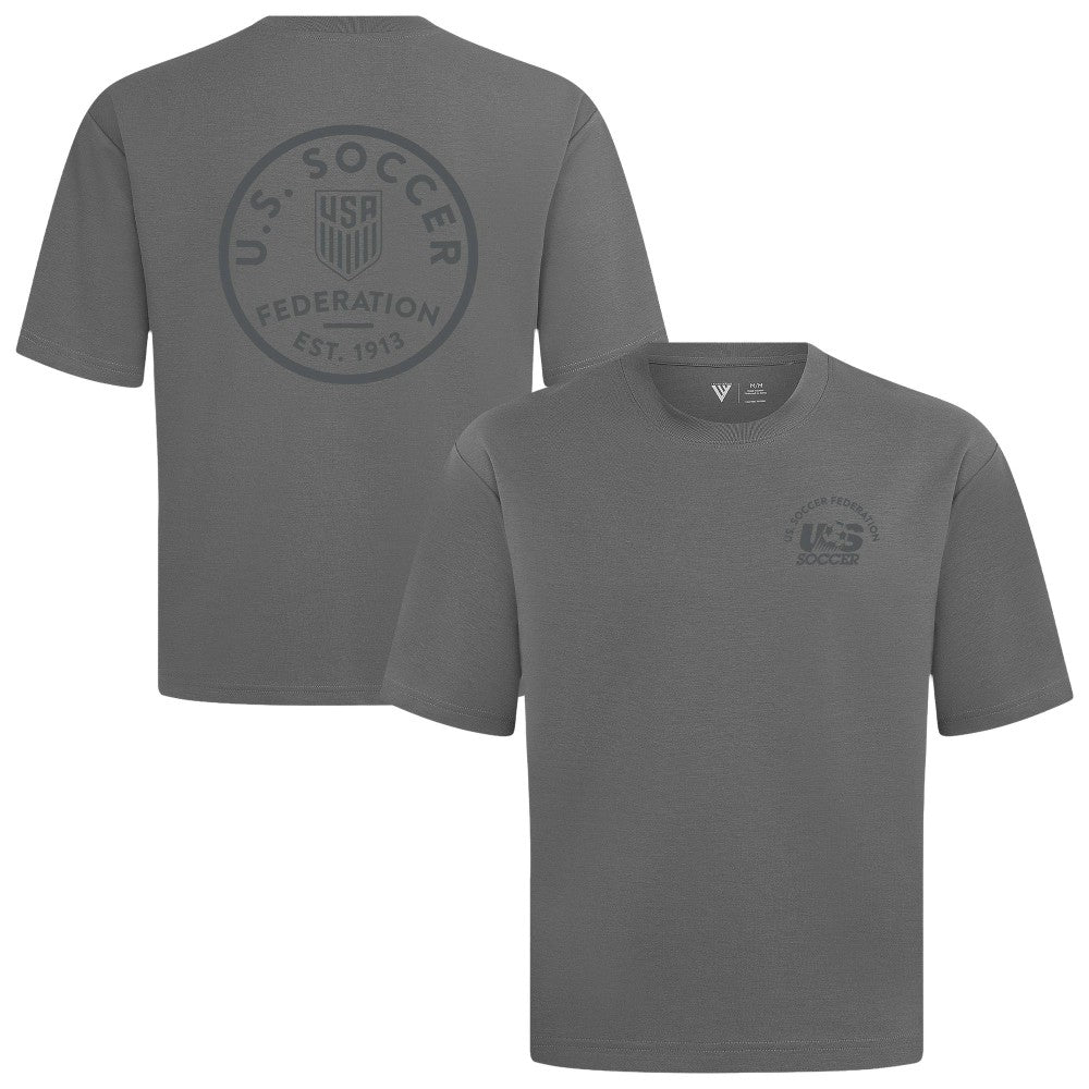 USMNT Levelwear Luxe Signature Knit Transit T-Shirt Gray