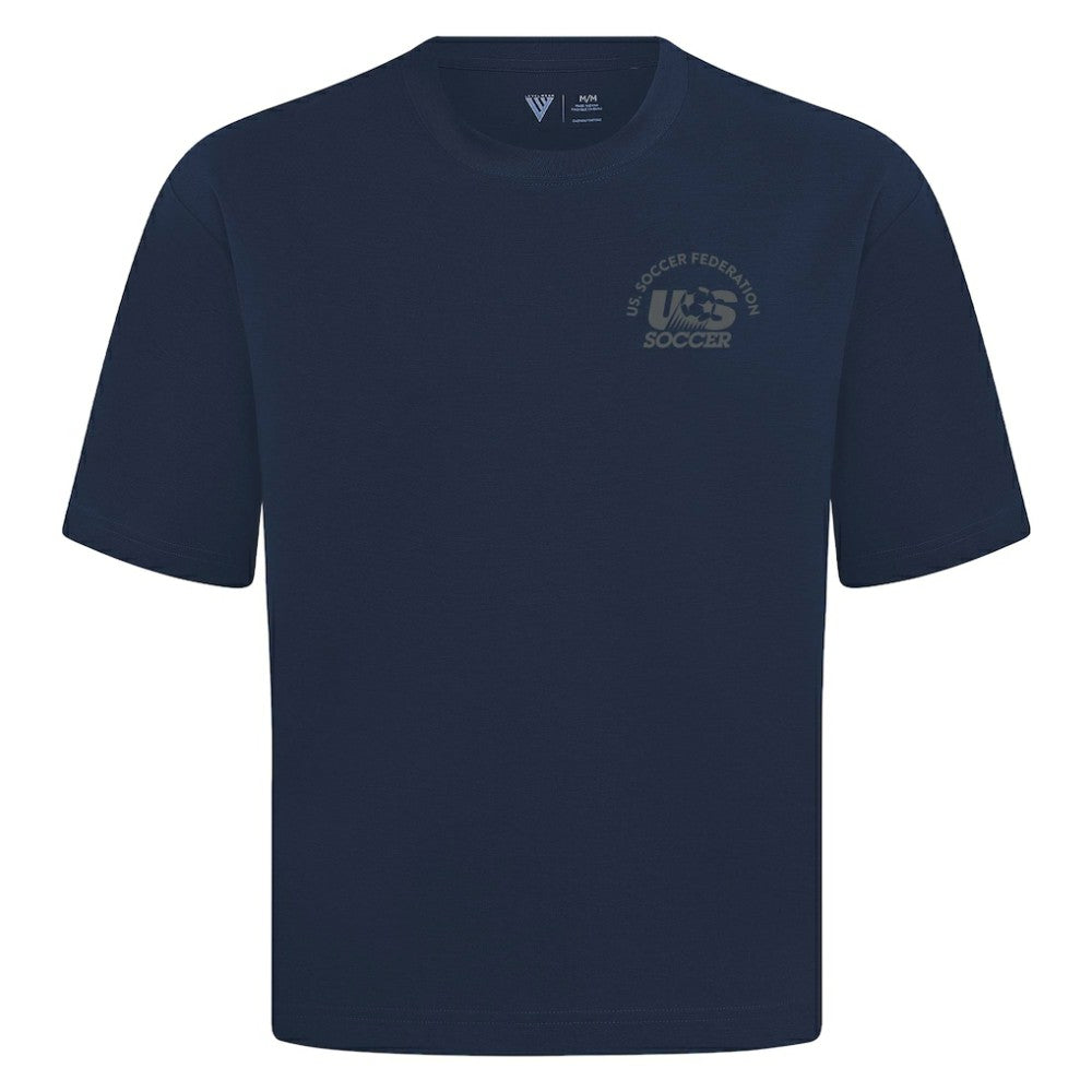 USMNT Levelwear Luxe Signature Knit Transit T-Shirt Navy