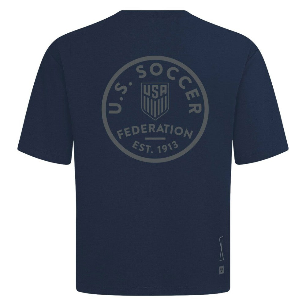 USMNT Levelwear Luxe Signature Knit Transit T-Shirt Navy
