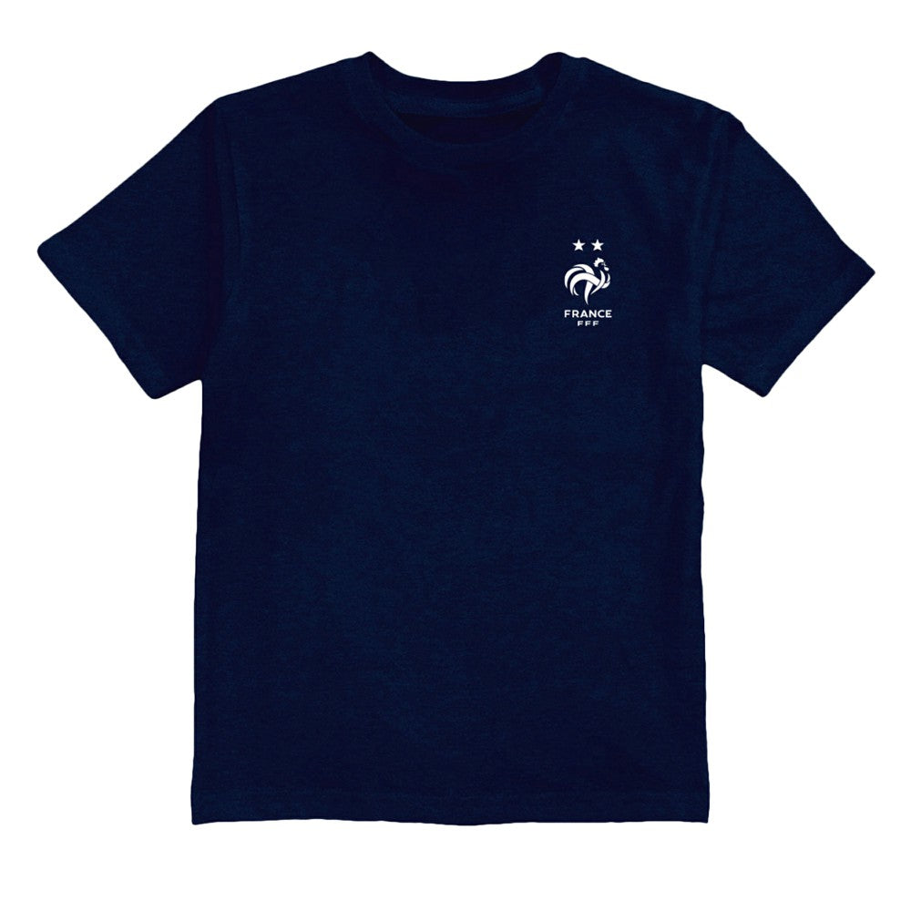 France National Team Vive La Fete Youth Impressions Artwork T-Shirt Navy