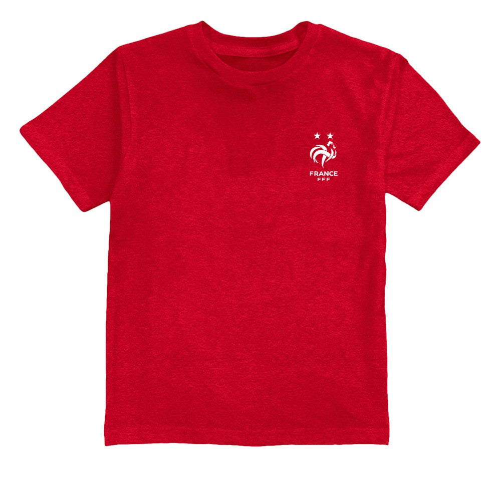 France National Team Vive La Fete Youth Impressions Artwork T-Shirt Red