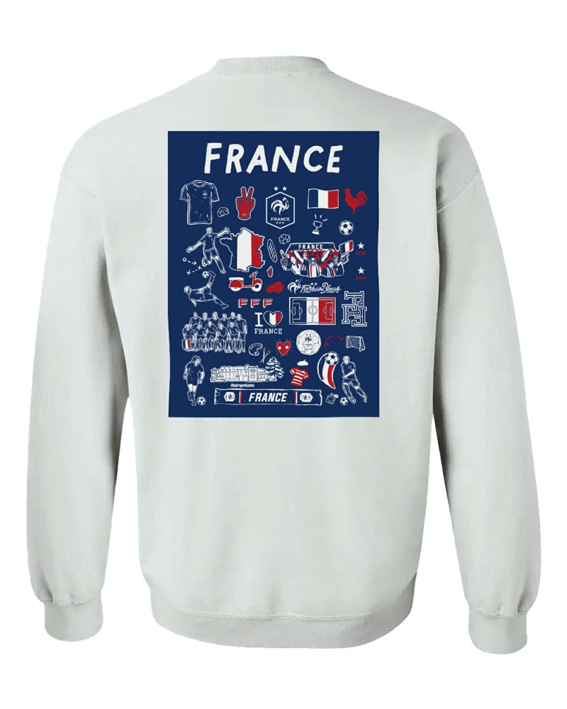 France National Team Vive La Fete Women's Impressions Artwork Sweatshirt Gray