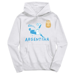 Argentina National Team Vive La Fete Youth Chilena Style Hoodie White
