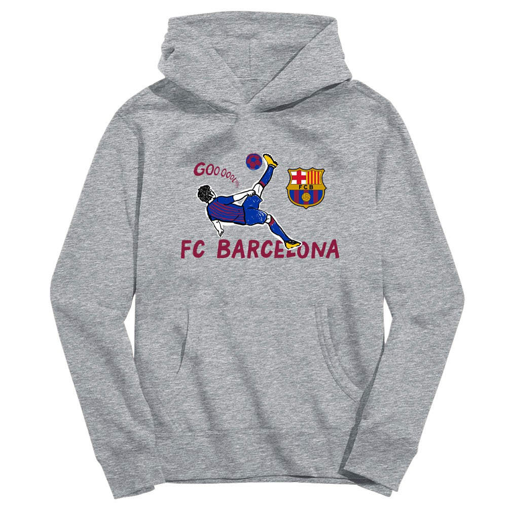 Barcelona Vive La Fete Youth Chilena Style Hoodie Gray
