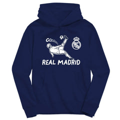 Real Madrid Vive La Fete Youth Chilena Style Hoodie Navy