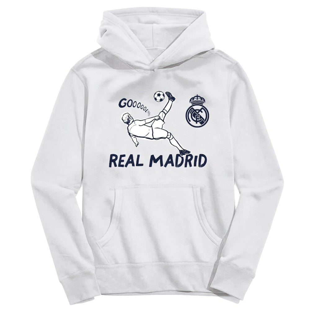 Real Madrid Vive La Fete Youth Chilena Style Hoodie White