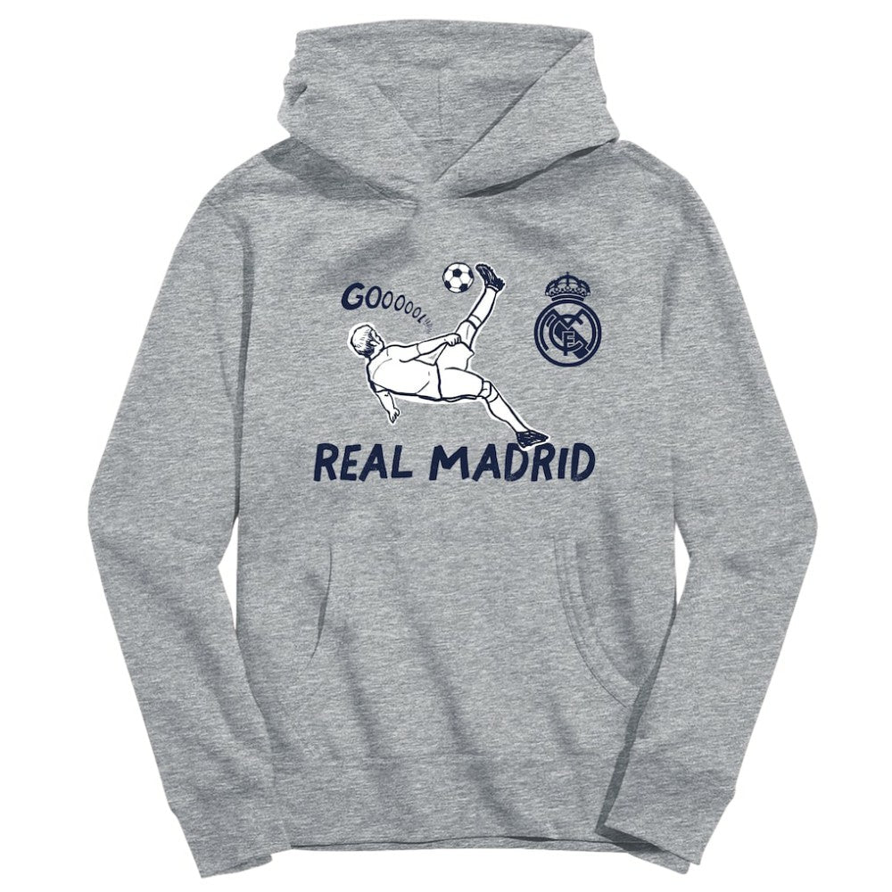 Real Madrid Vive La Fete Youth Chilena Style Hoodie Gray