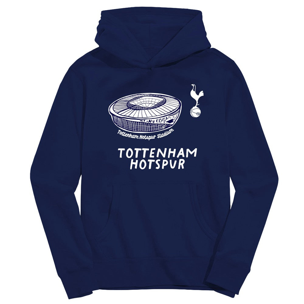 Tottenham Hotspur Vive La Fete Youth Stadium Style Hoodie Navy