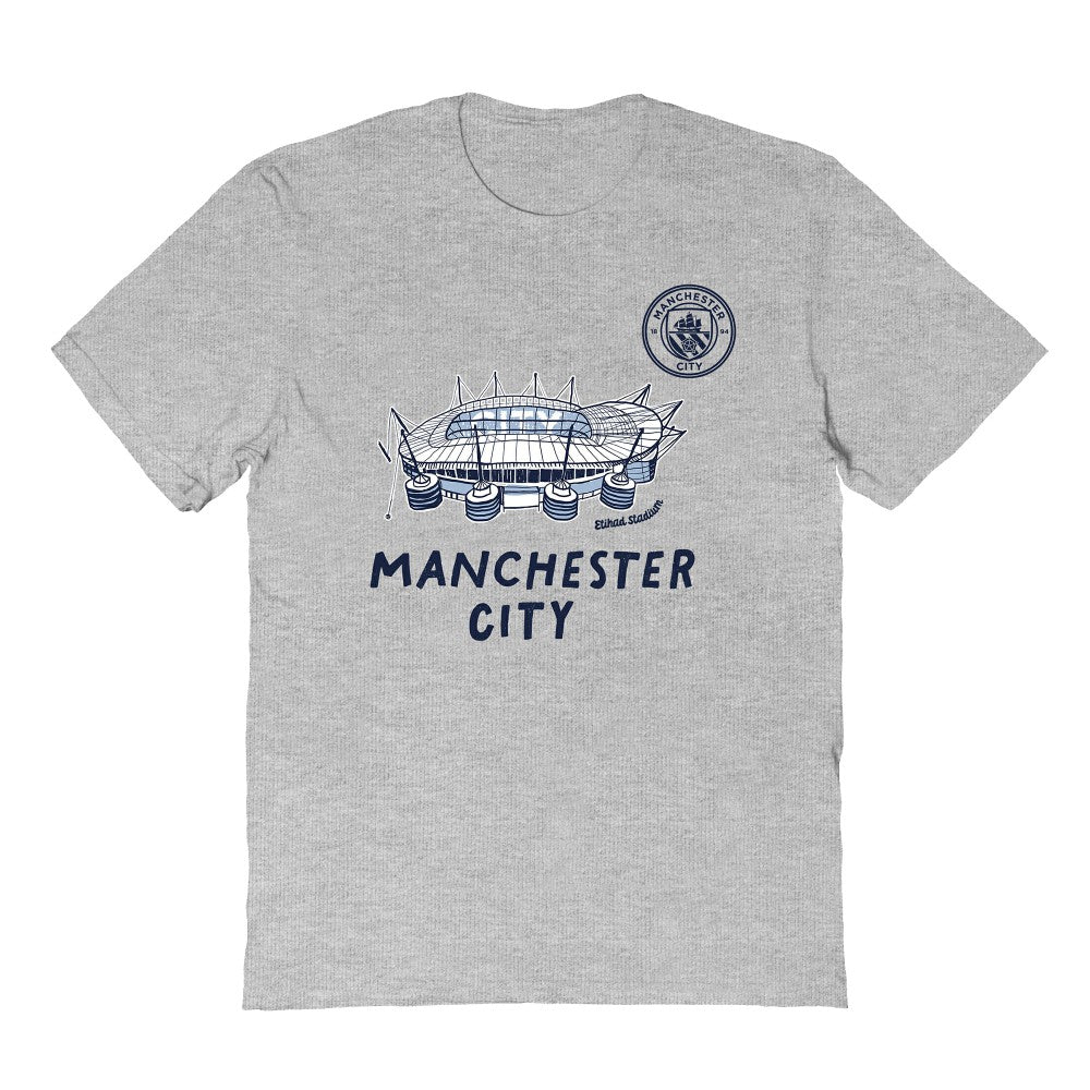 Manchester City Vive La Fete Youth Chilena Style T-Shirt Gray