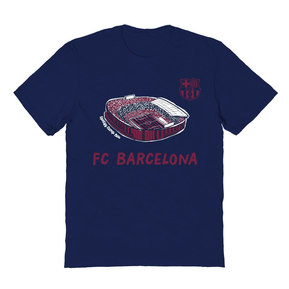 Barcelona Vive La Fete Youth Chilena Style T-Shirt Navy