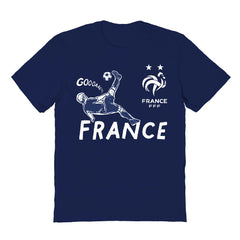 France National Team Vive La Fete Youth Chilena Style T-Shirt Navy