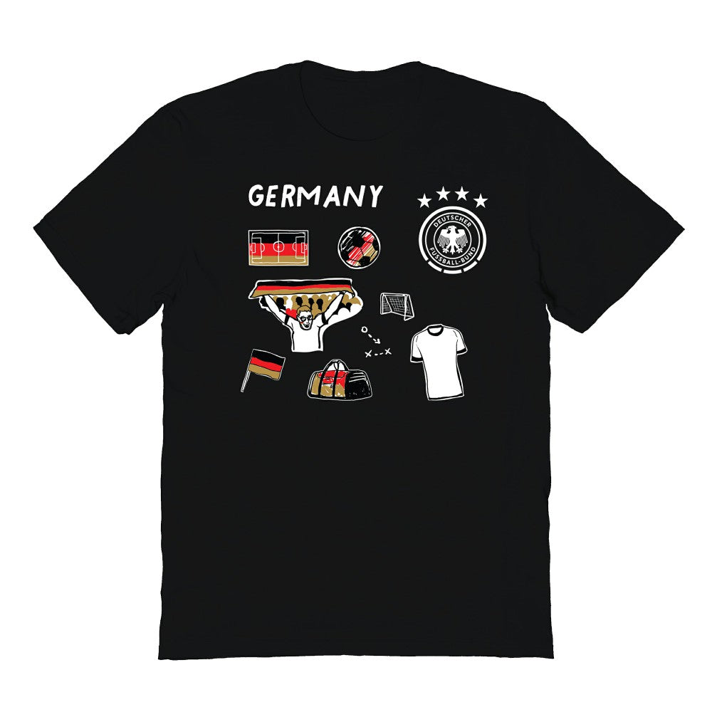 Germany National Team Vive La Fete Youth Impressions Icons T-Shirt Black